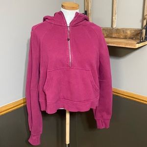 Lululemon Scuba oversized half zip hoodie Pink Lychee
